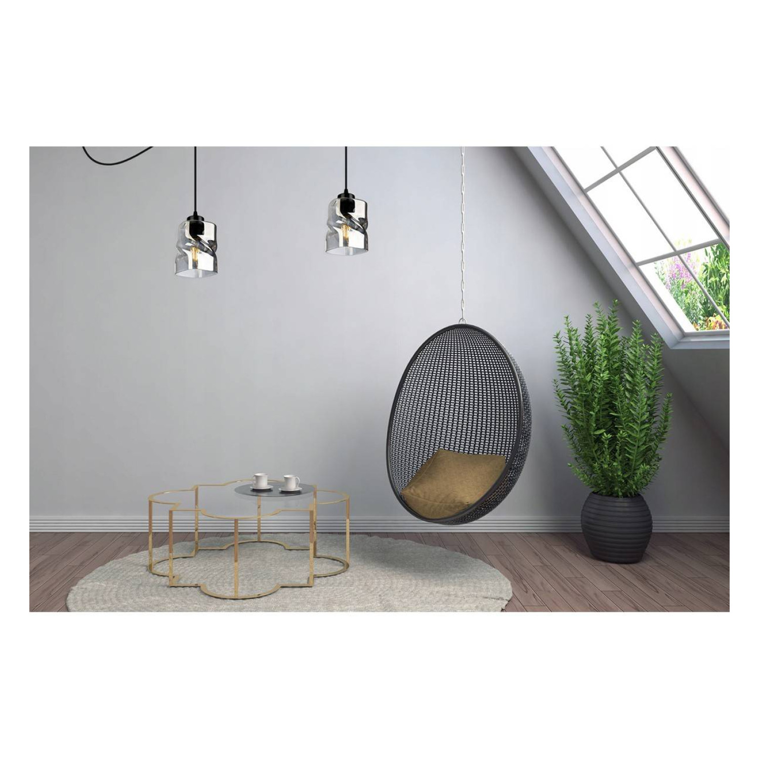 Moderní závěsné svítidlo se skleněným stínidlem SPIDER NIKI 2195/1 foto5