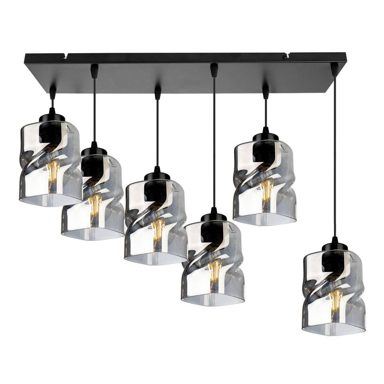 Moderní závěsné svítidlo se šesti skleněnými stínidly NIKI 2195/6 foto3