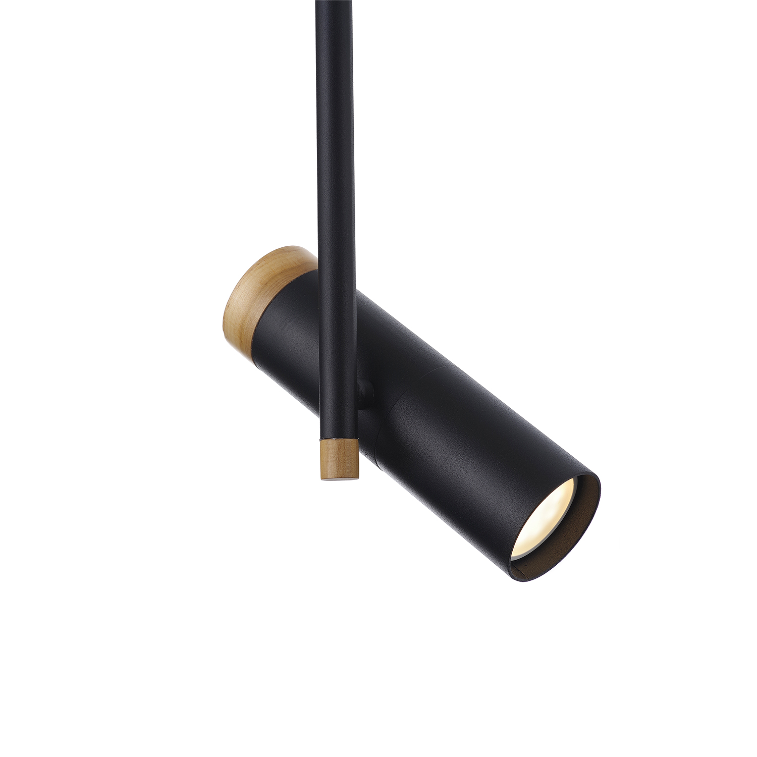 Bodové svítidlo na tyči v černém provedení s dřevěnými prvky 70303 "NIMBA" foto3