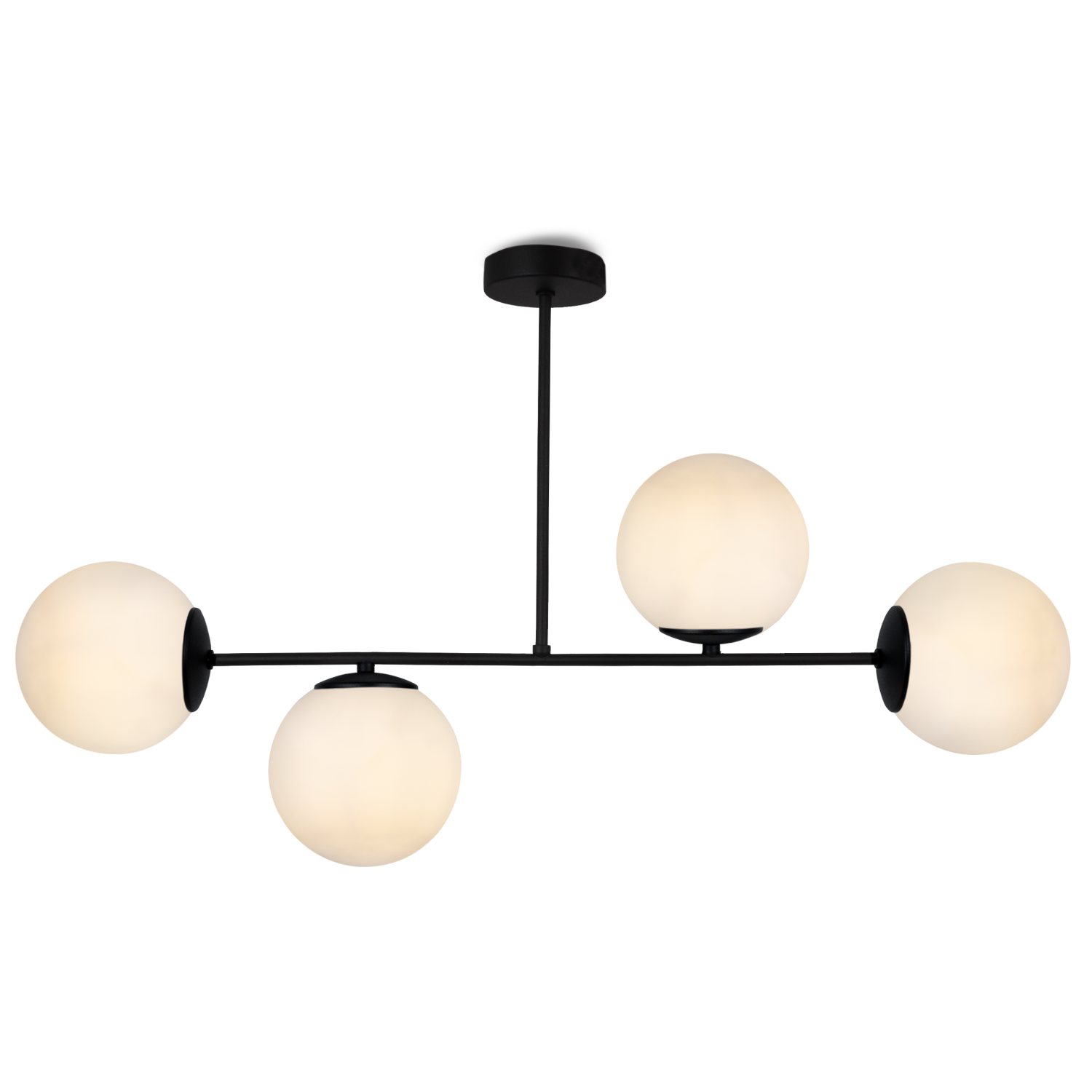 Lustr na tyči s mléčně skleněnými kuličkami PALERMO 2390/4 foto2