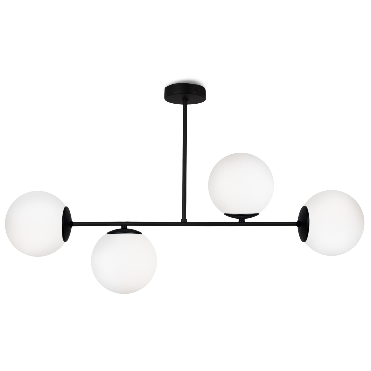 Lustr na tyči s mléčně skleněnými kuličkami PALERMO 2390/4