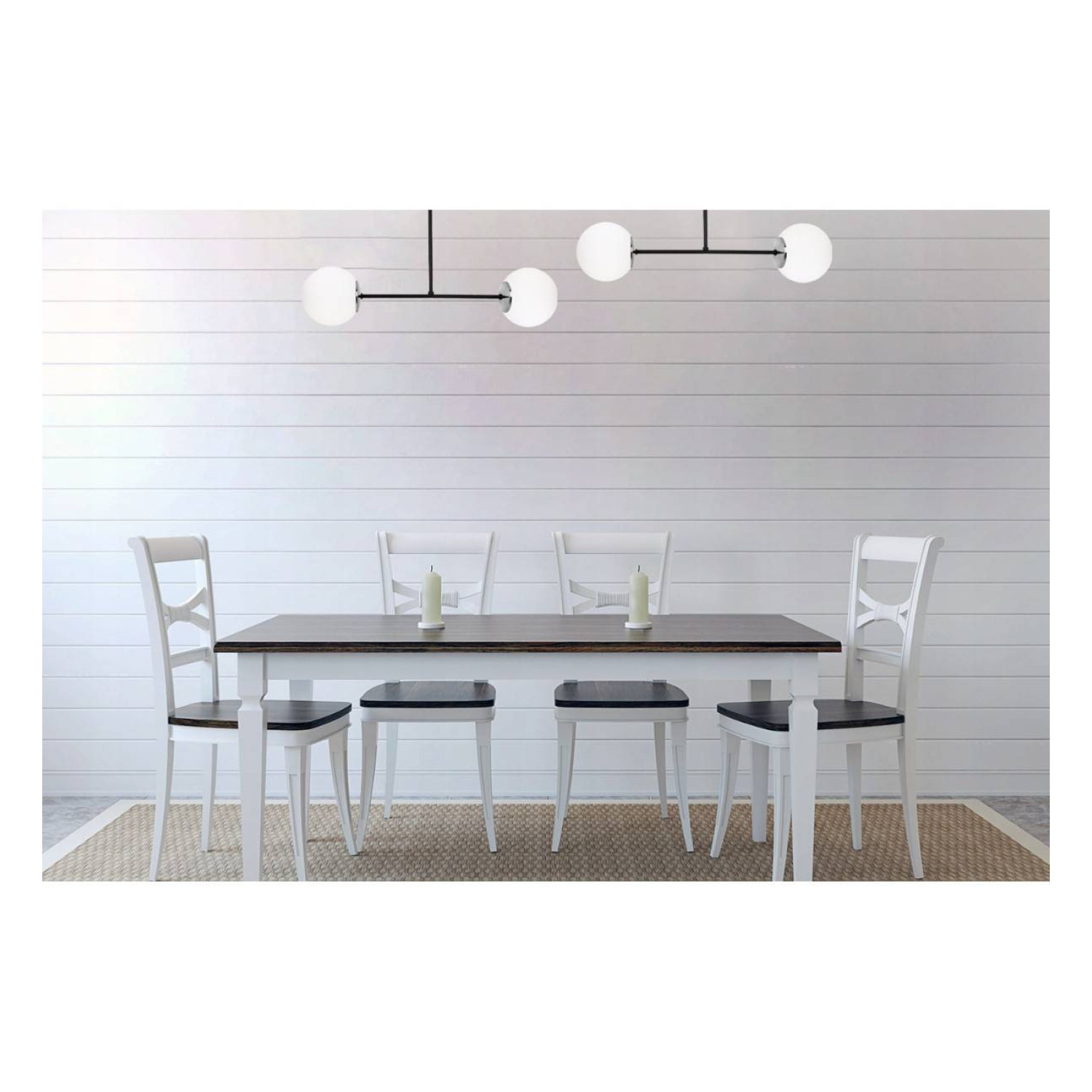 Lustr na tyči s bílými skleněnými kuličkami PALERMO 2390/2 foto3