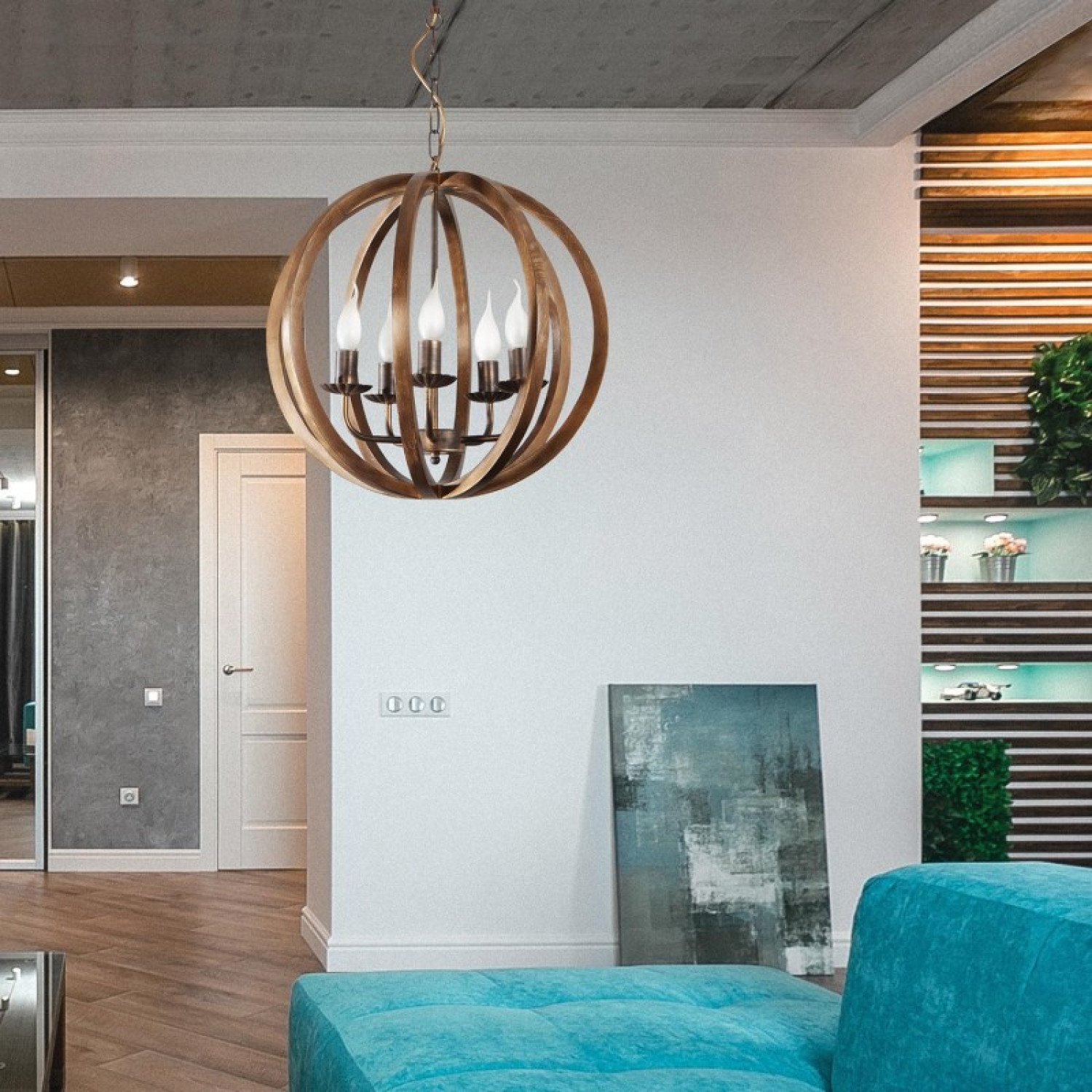 Závěsný lustr na řetězu 30699 "Empire" foto3