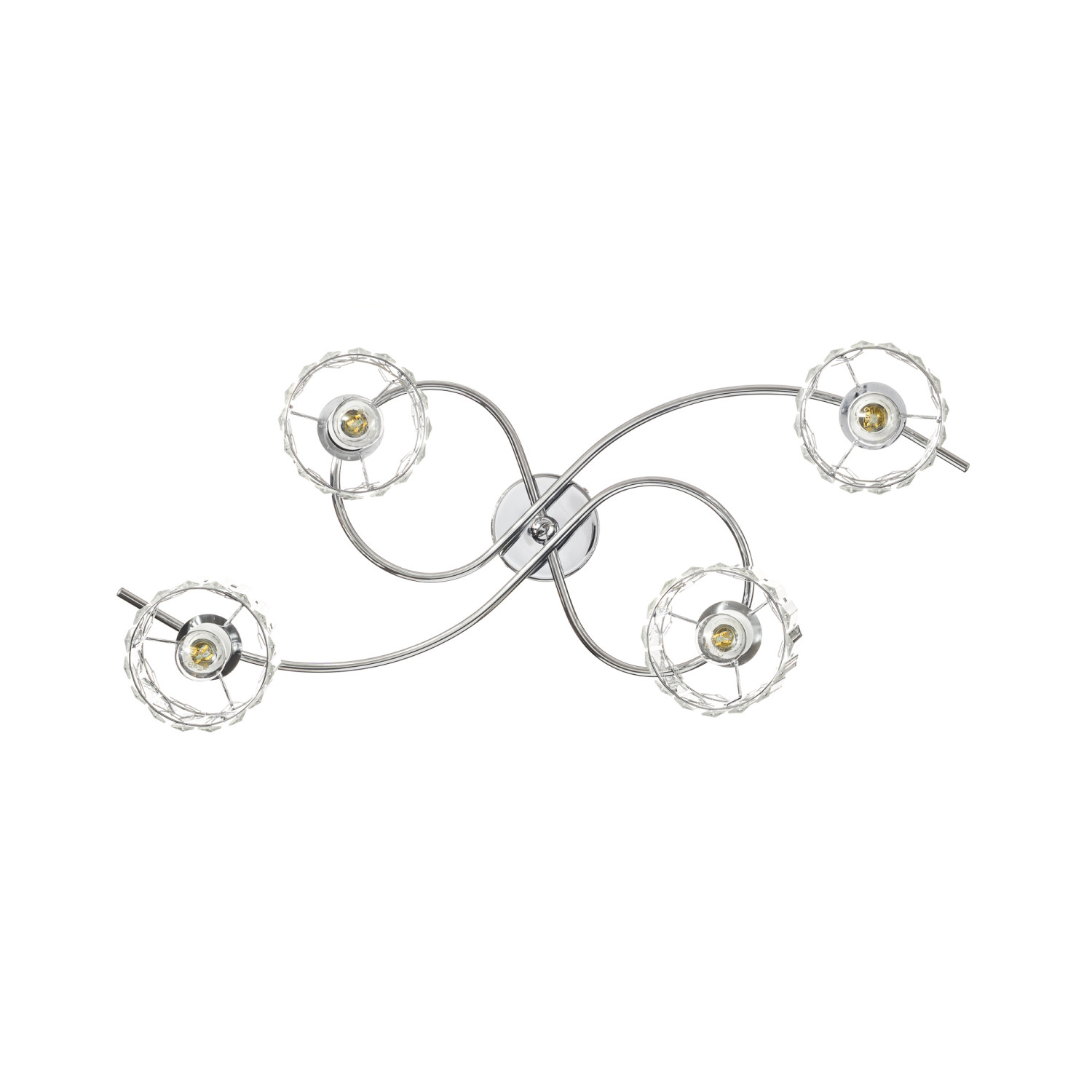 Stropní svítidlo s křišťálovými stínidly 16155 "Chromová Křišťálová Elegance" foto4