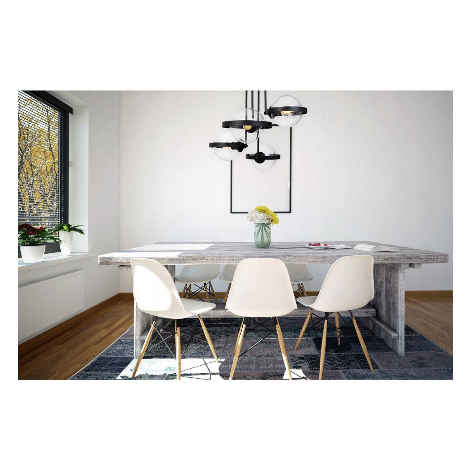 Dekorativní lampa se skleněnými foukanymi svítidly RING 2340/4/B foto2