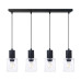Pendant lamp black bar and clear glass square lampshades 50007 "Roberto" foto5