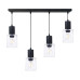 Pendant lamp black bar and clear glass square lampshades 50007 "Roberto" foto5