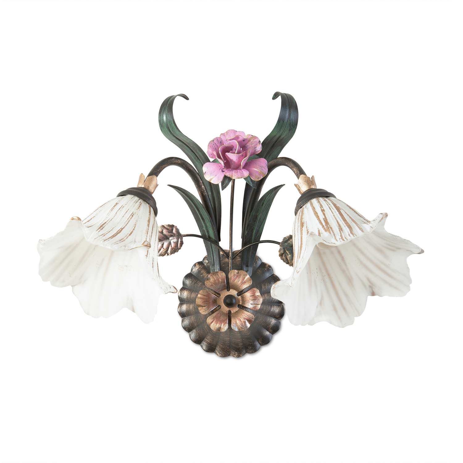 Nástěnné svítidlo se skleněnými stínidly  15602 "ROSE FLOWER"