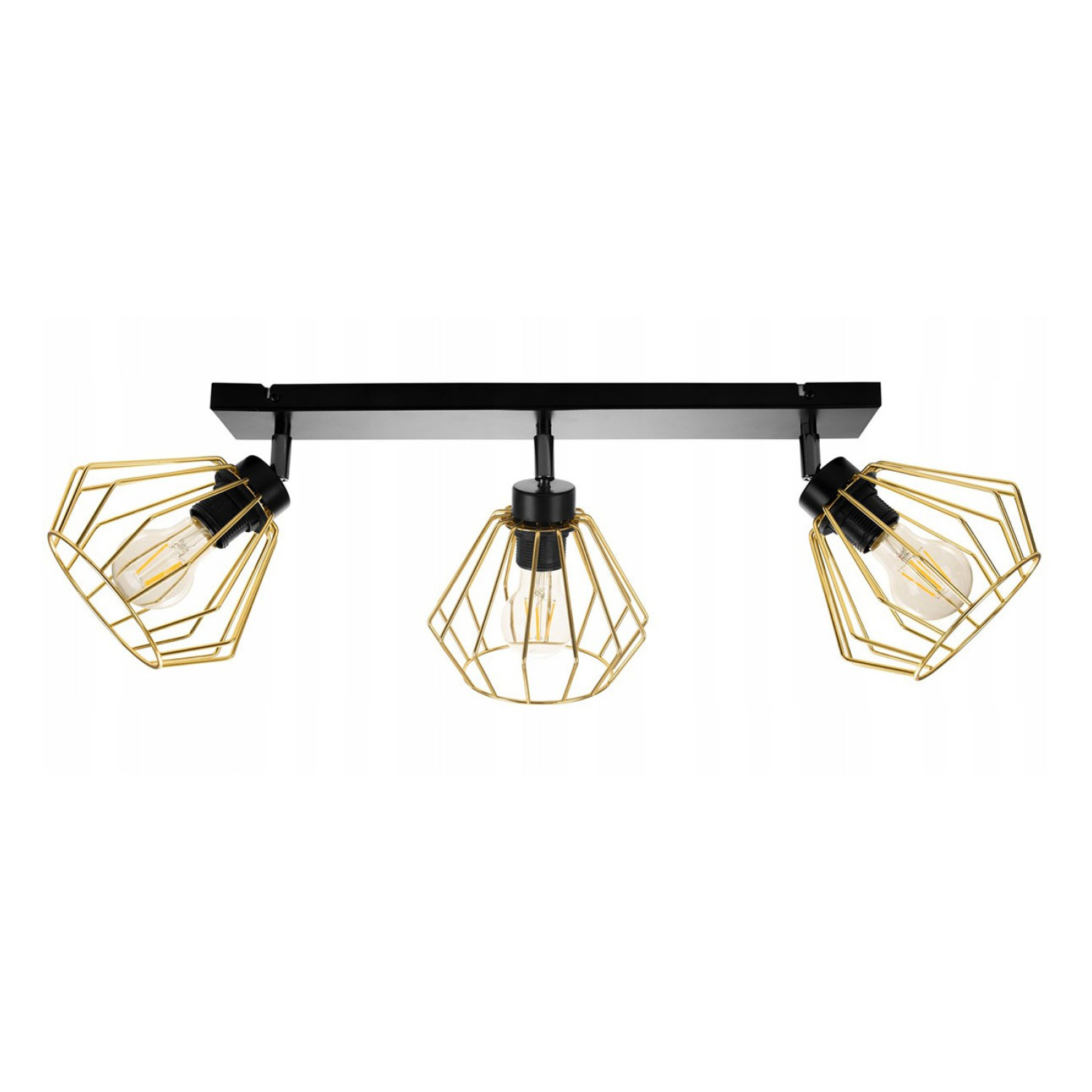 Svítidlo na kovové liště s třemi kovovými stínítky LH008 "SANTOS LOFT"