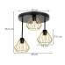 Přisazené ke stropu svítidlo se zlatými kovovými stínidly SANTOS 2213/3/OP foto2