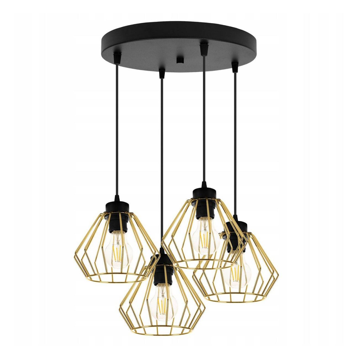 Závěsná lampa Loft se stínidly ve tvaru zlatých diamantů SANTOS 2213/4/OW foto6