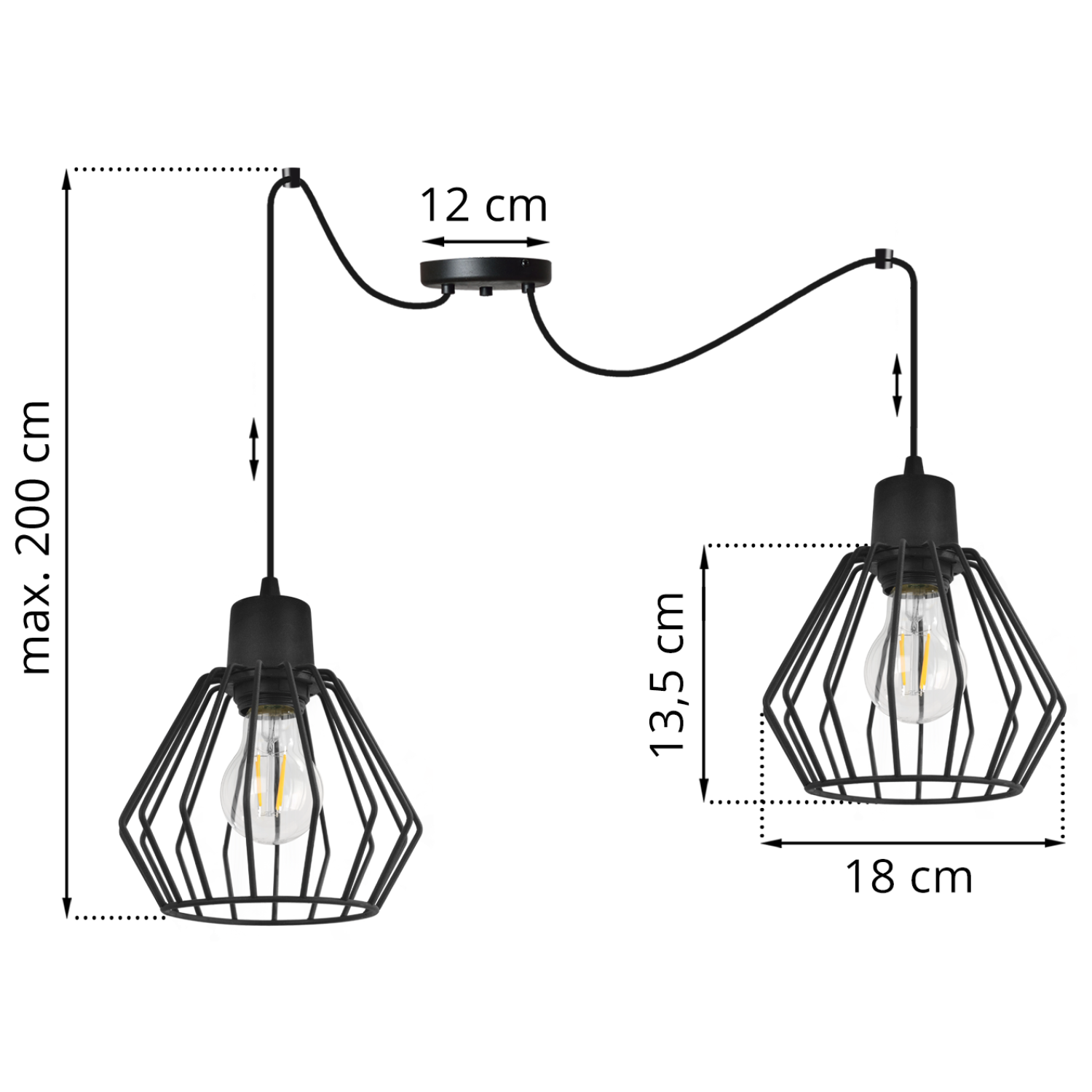 Pendant light on adjustable cables SPIDER NUVOLA 2502-2 foto4