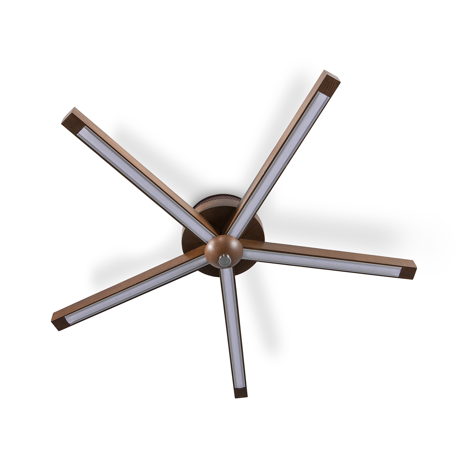 Dřevěný LED lustr přisazený ke stropu 40705 " Star" foto2