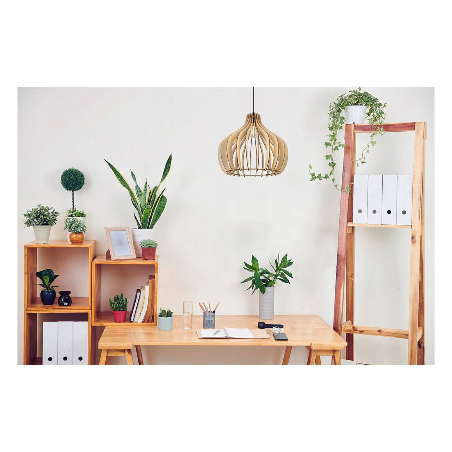 Designové dřevěné závěsné stropní svítidlo TIMBER 2363/1 LH032 foto2