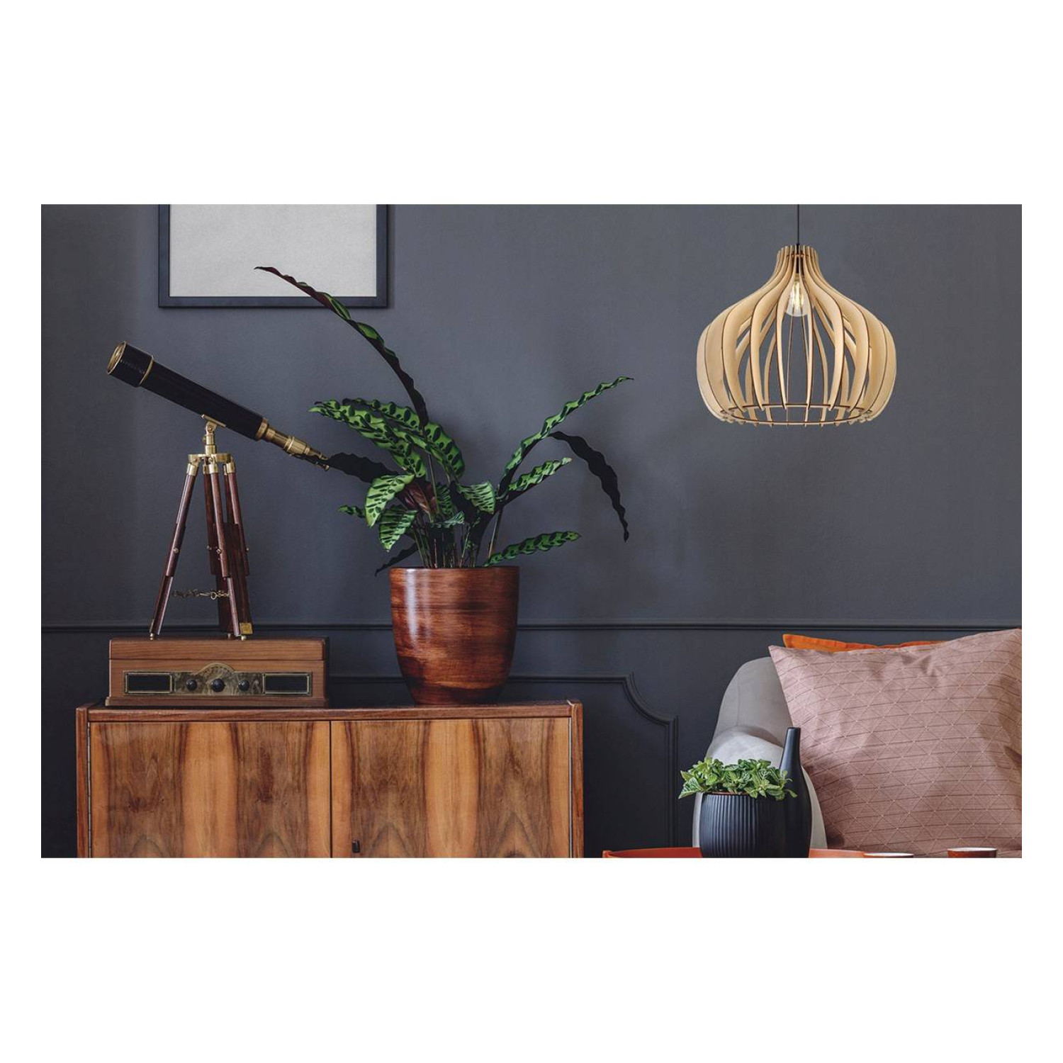 Designové dřevěné závěsné stropní svítidlo TIMBER 2363/1 LH032 foto3