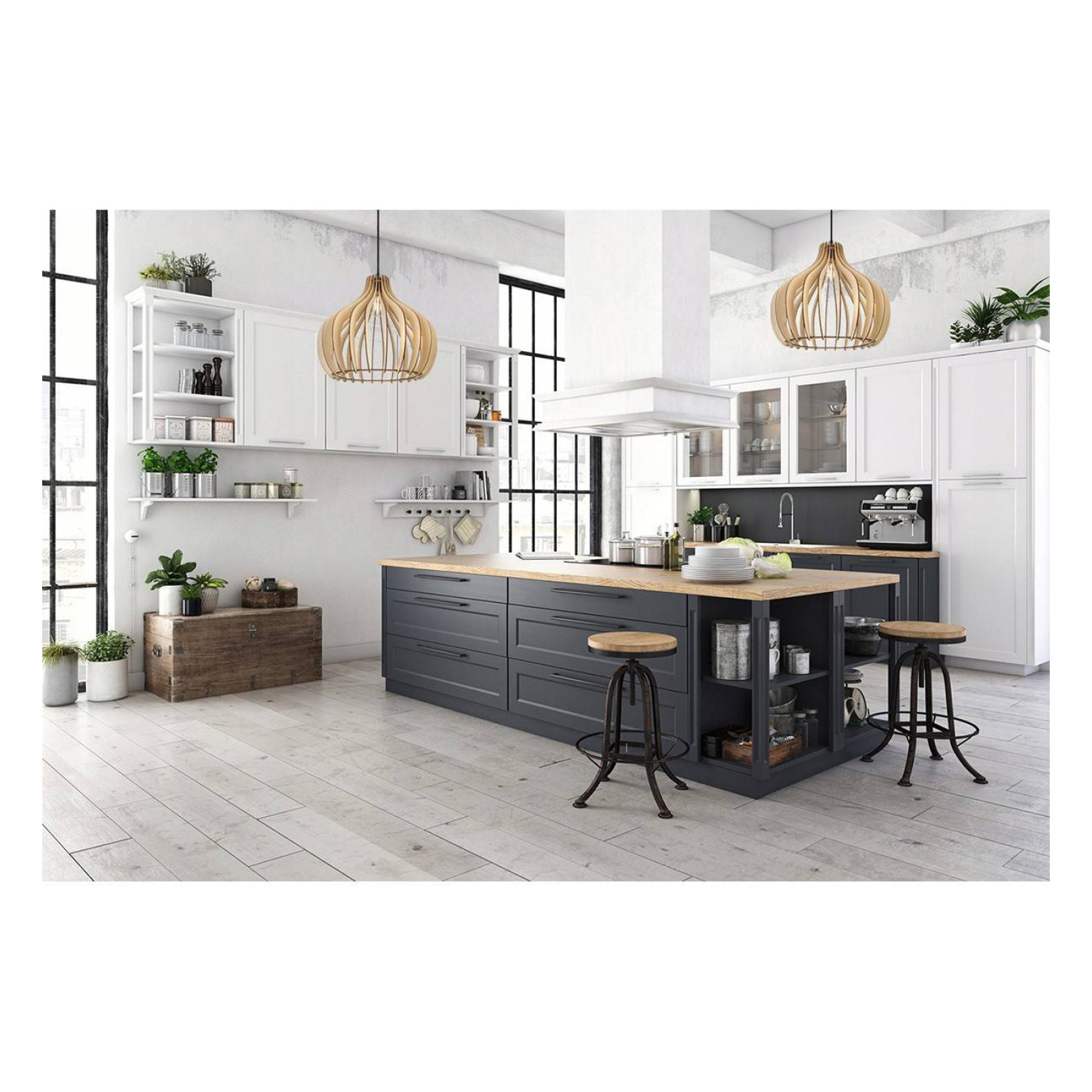 Designové dřevěné závěsné stropní svítidlo TIMBER 2363/1 LH032 foto4