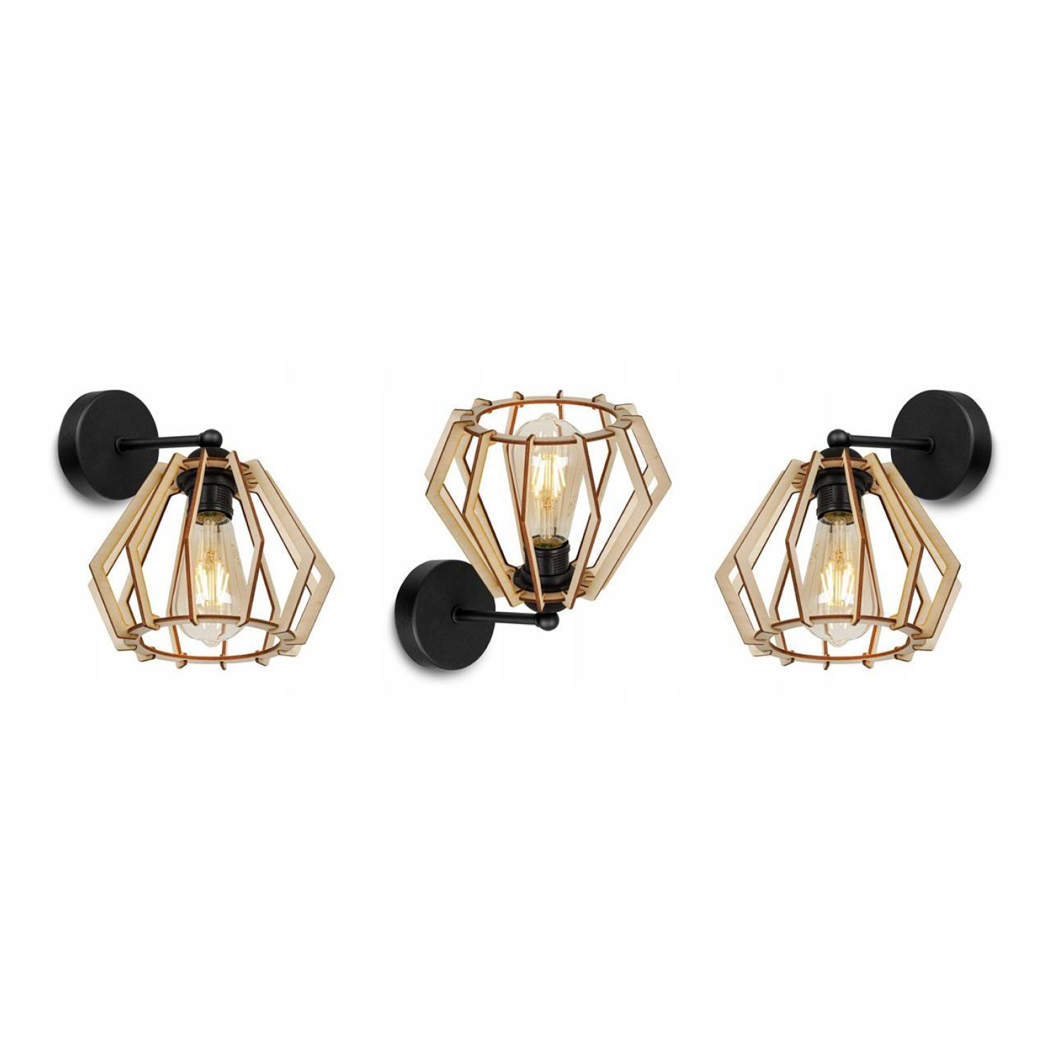 Nástěnné svítidlo s dřevěným stínidlem ve skandinávském stylu TIMBER 2360/K foto4