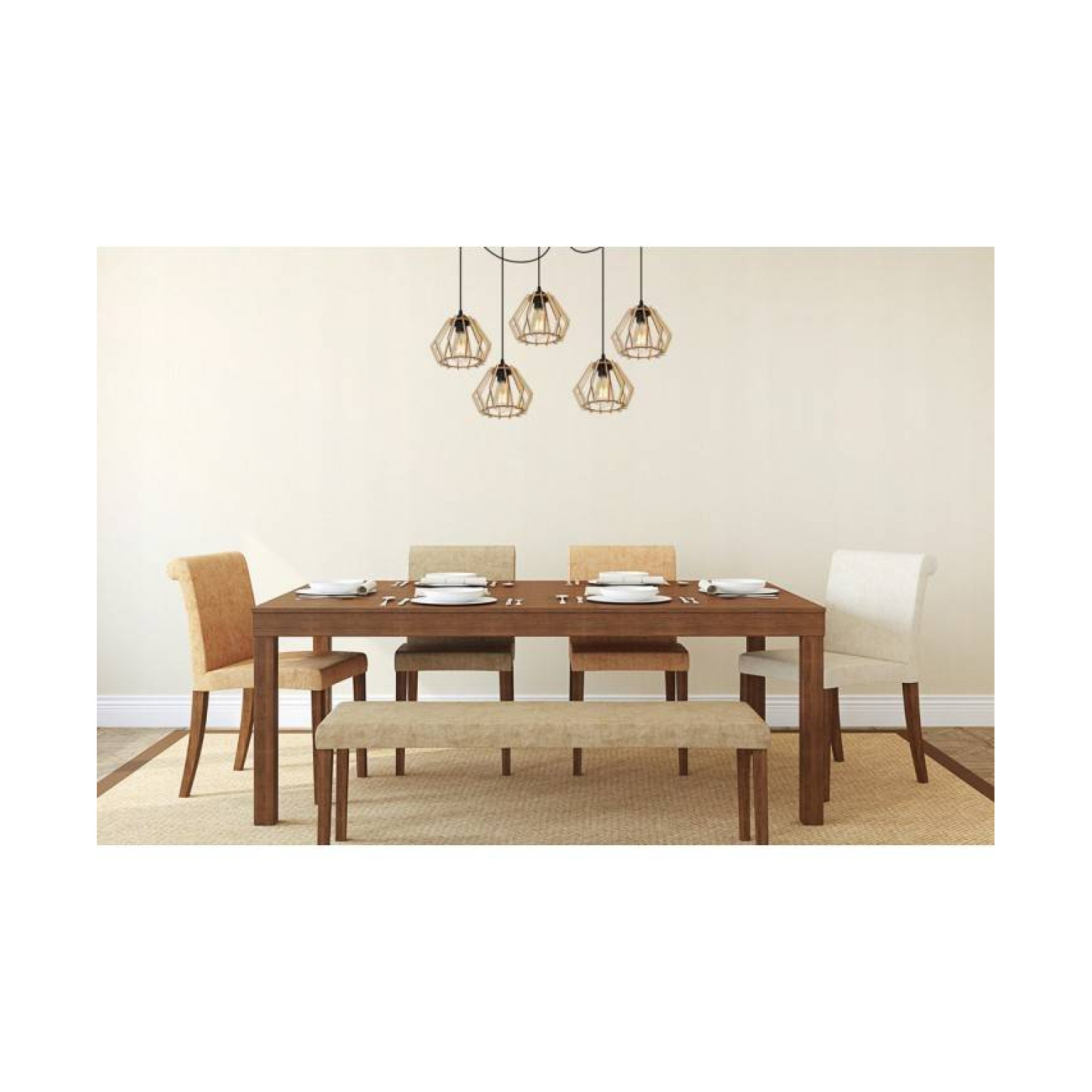 Moderní závěsné svítidlo s dřevěnými stínidly SPIDER TIMBER 2360/5 foto4