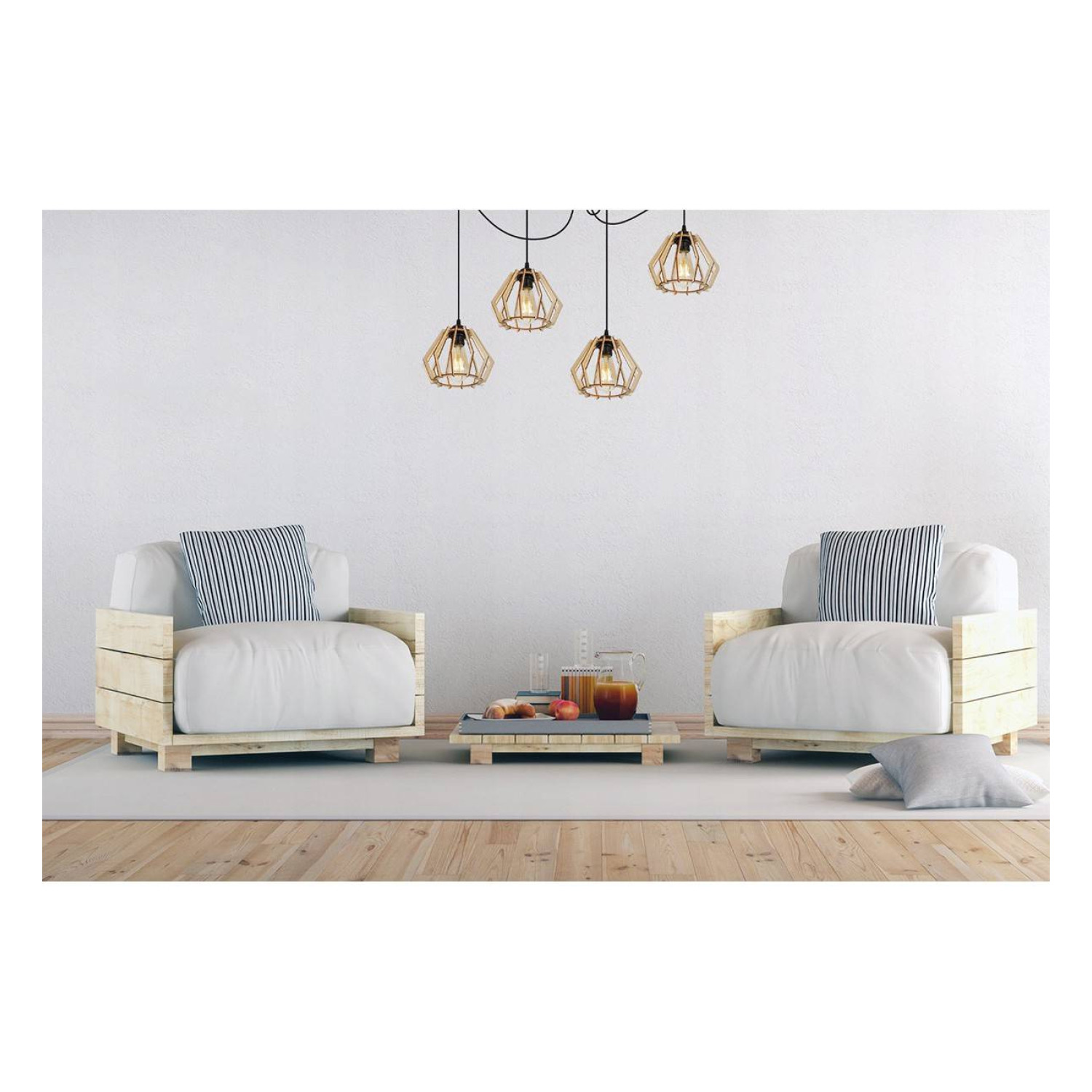 Originální dřevěná lampa Spider ve stylu Boho SPIDER TIMBER 2360/4 foto4