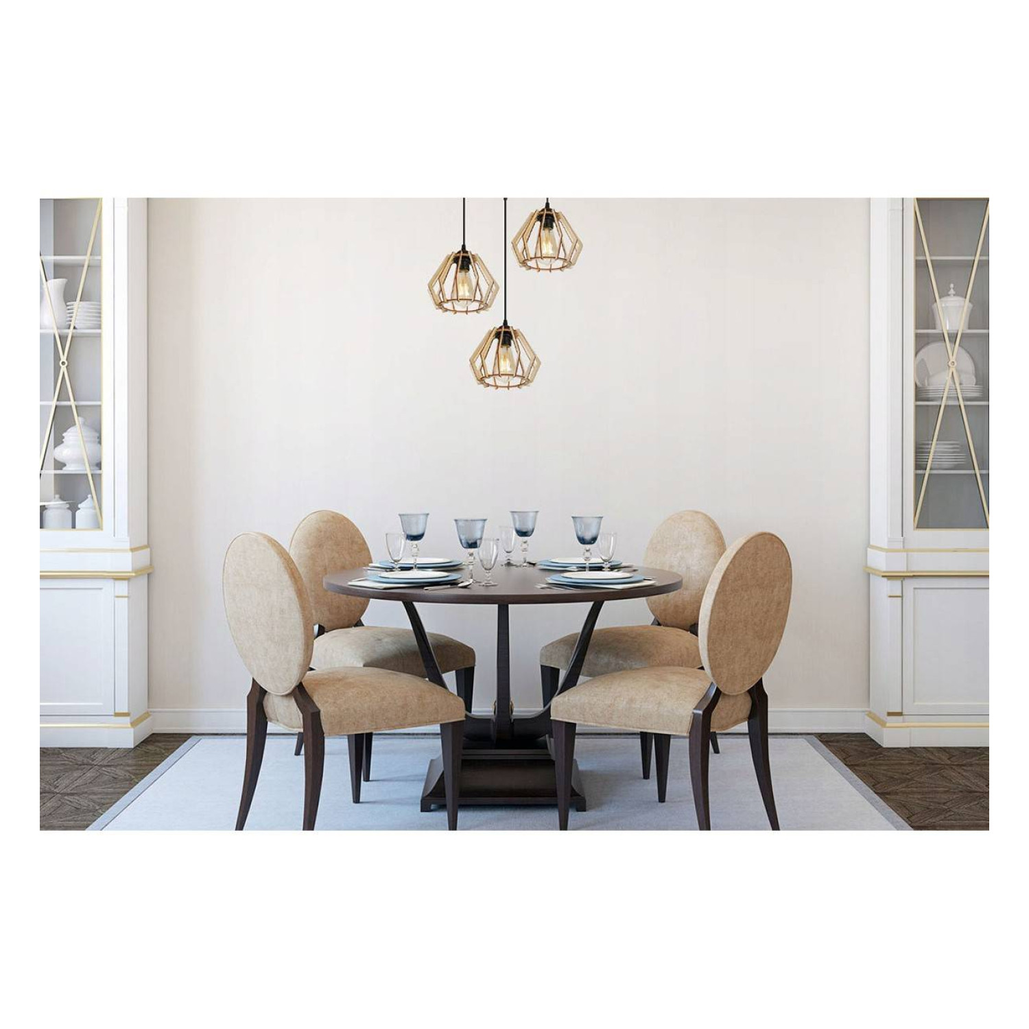 Nastavitelná dřevěná lampa s geometrickými stínidly TIMBER 2360/3/OW foto6