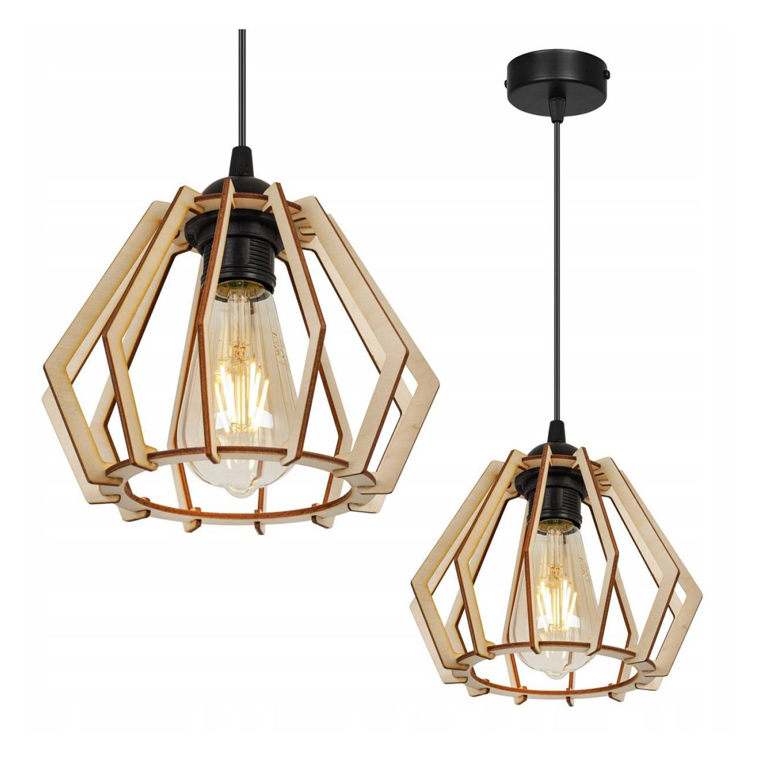 Nastavitelná závěsná lampa s jedinečným charakterem TIMBER 2360/1 foto2