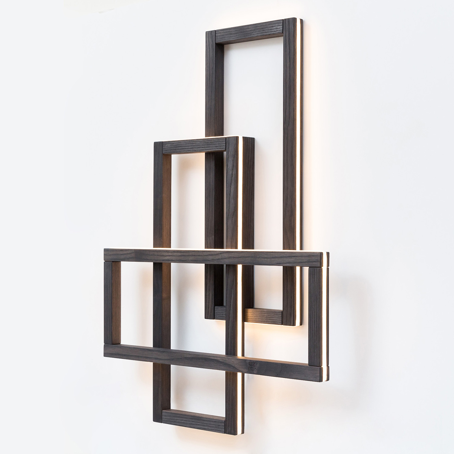 Designové dřevěné  LED nástěnné svítidlo 29013  "Trinity"